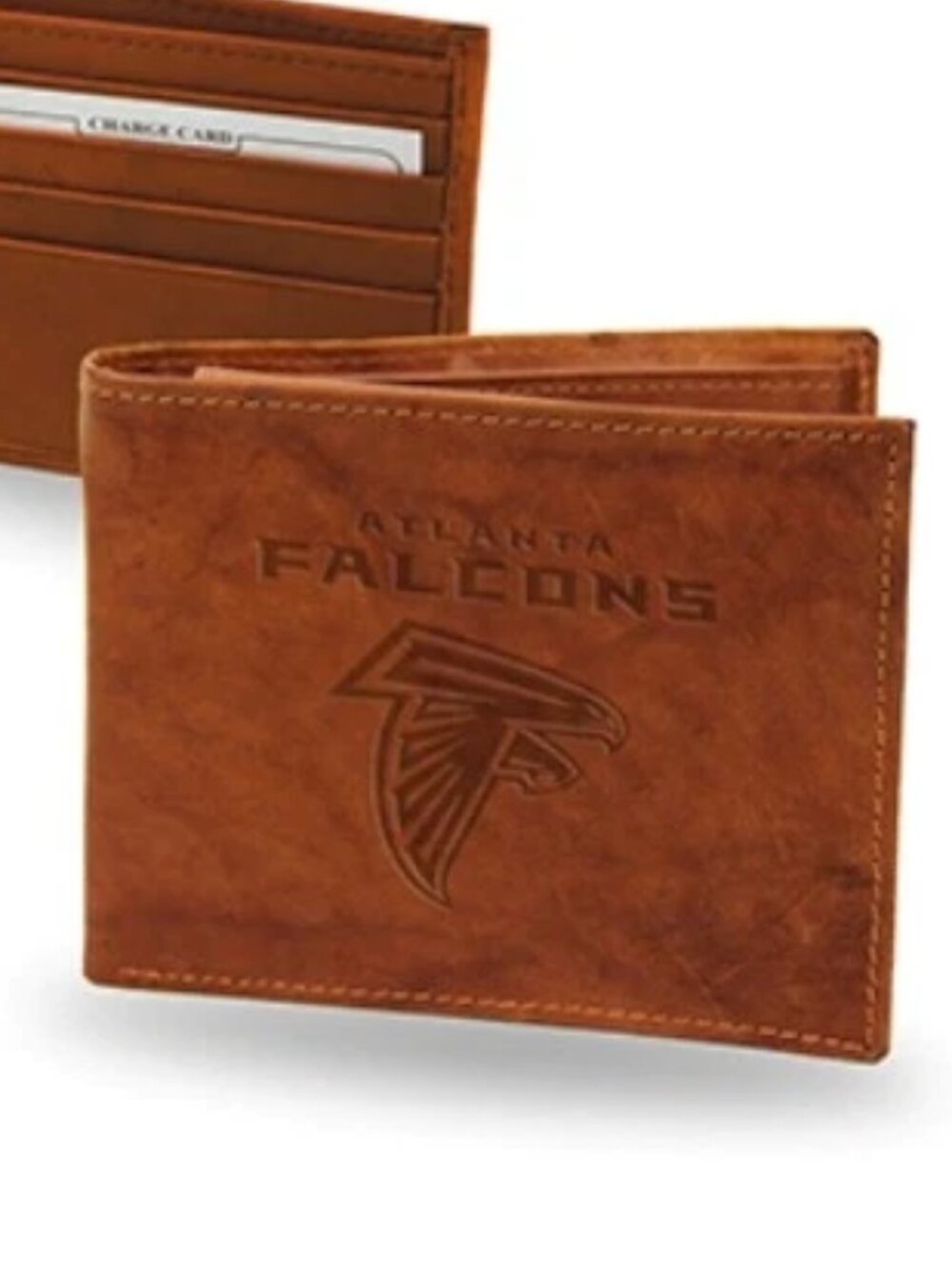 NEW NFL Atlanta Falcons Embossed Genuine Cowhide Leather Wallet